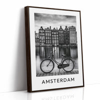 Bicycle By The Canal Houses