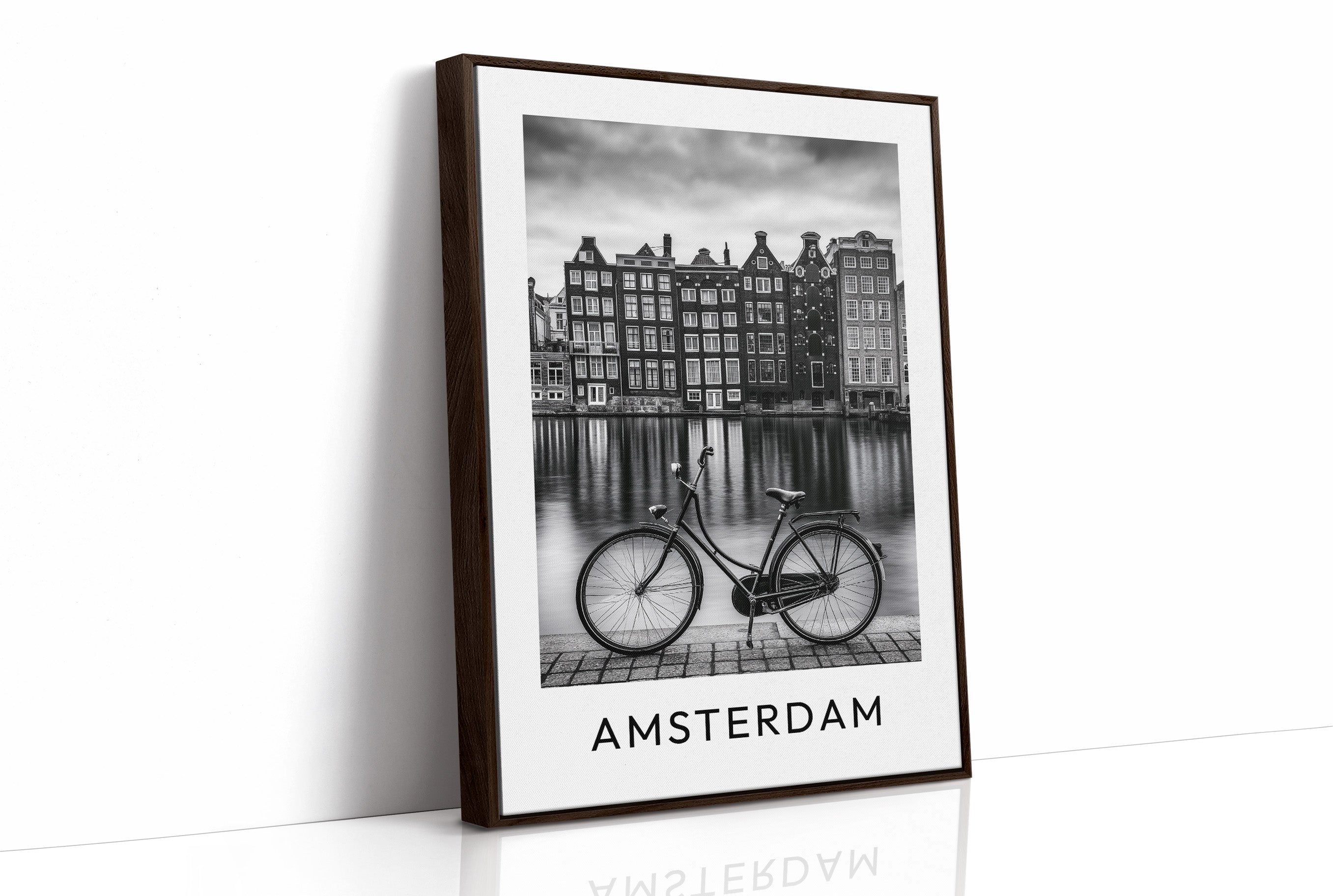 Bicycle By The Canal Houses