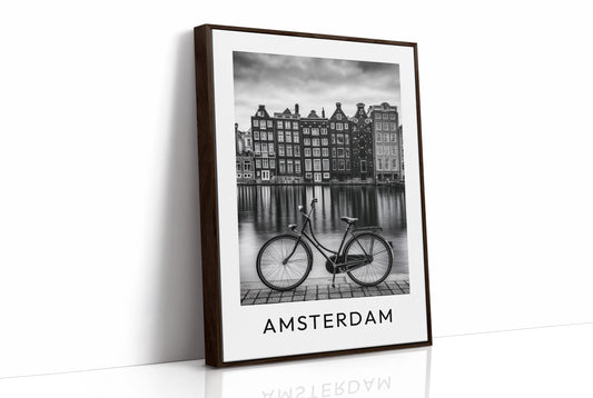 Bicycle By The Canal Houses