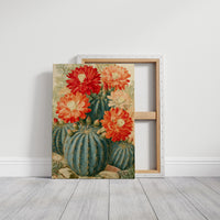 Desert Bloom: Crimson Succulents