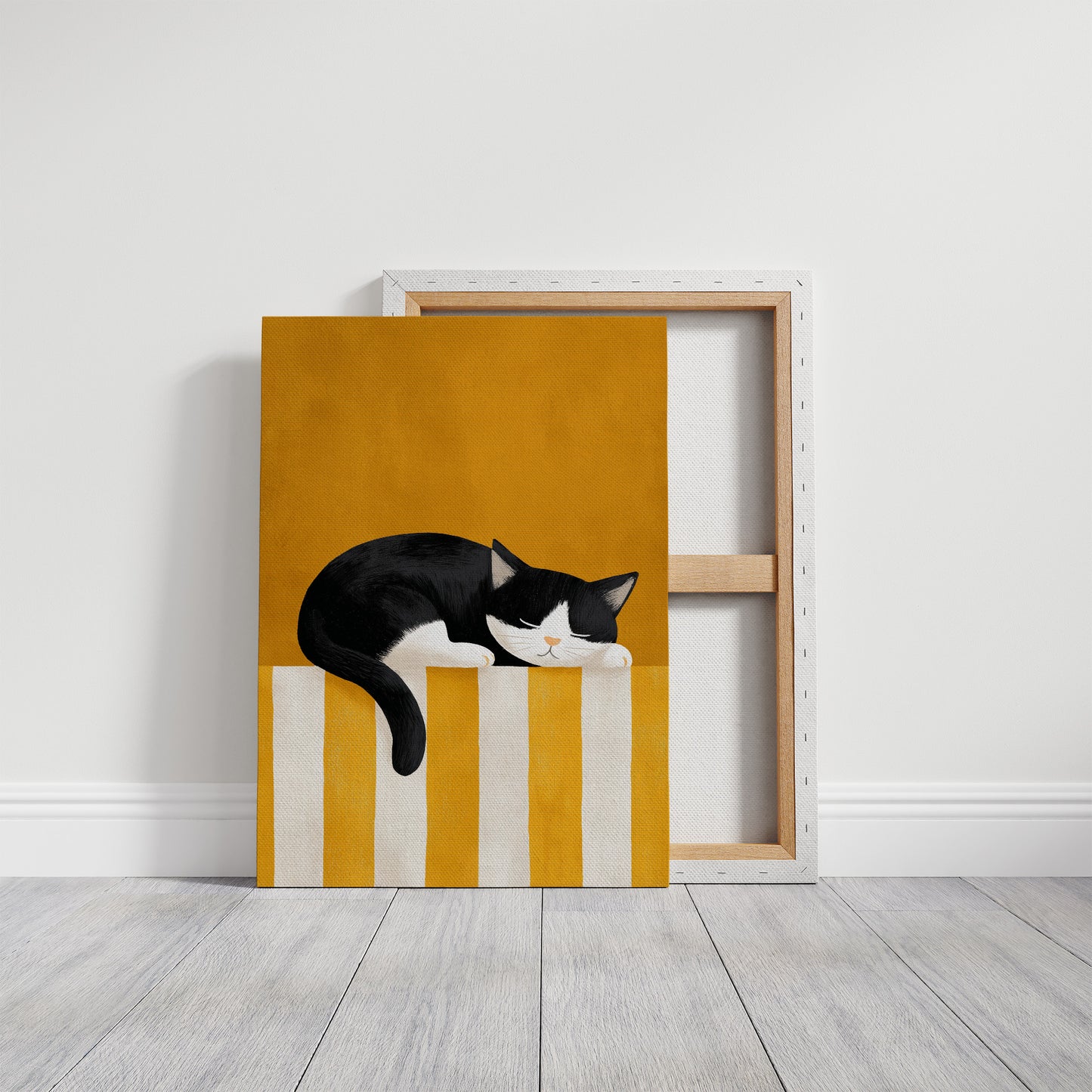 Sunlit Nap in Mustard Stripes