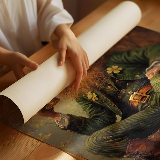 Lucky Leprechaun: Irish Folklore Canvas Wall Art