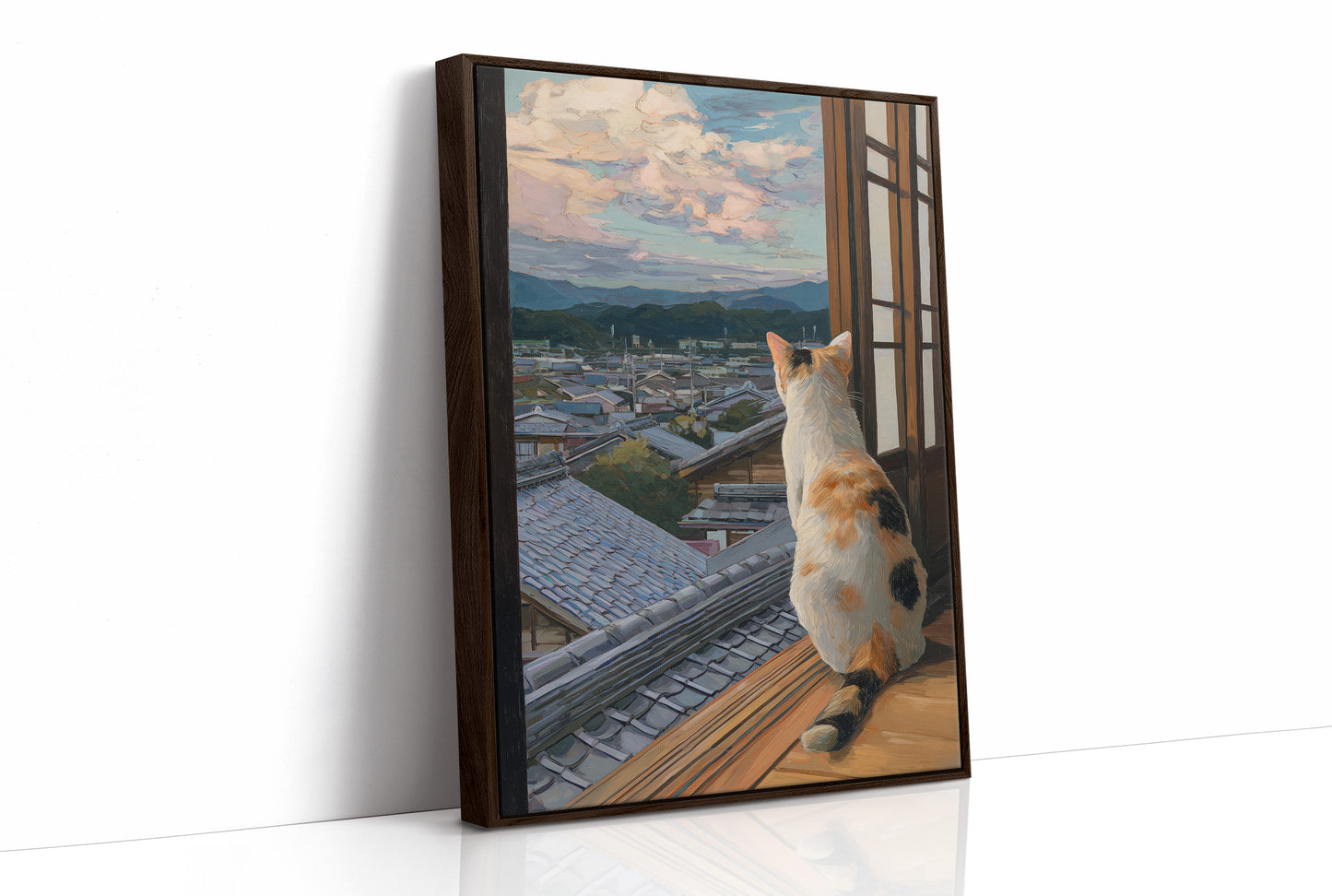 Calico Dreams On Window Ledge