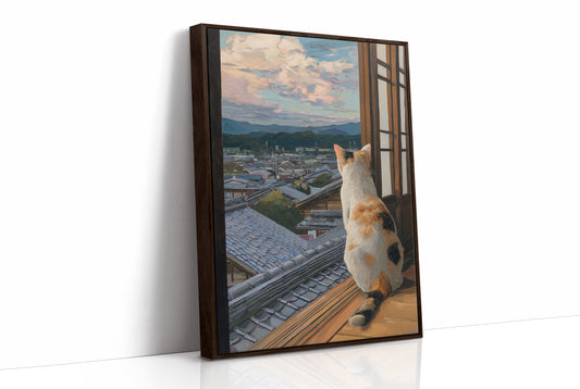 Calico Dreams On Window Ledge