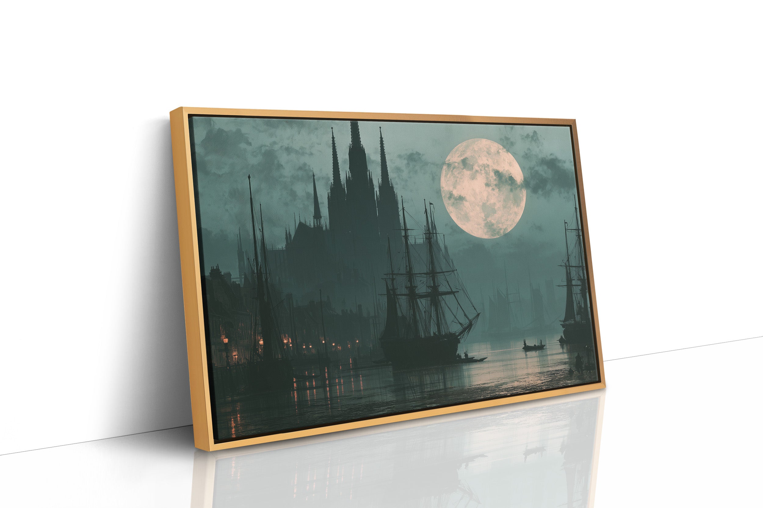 Moonrise Over The Old Harbor