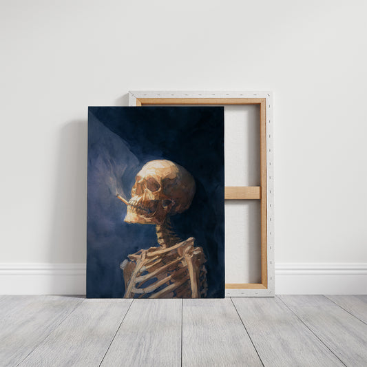 Golden Bones Against Midnight Blue