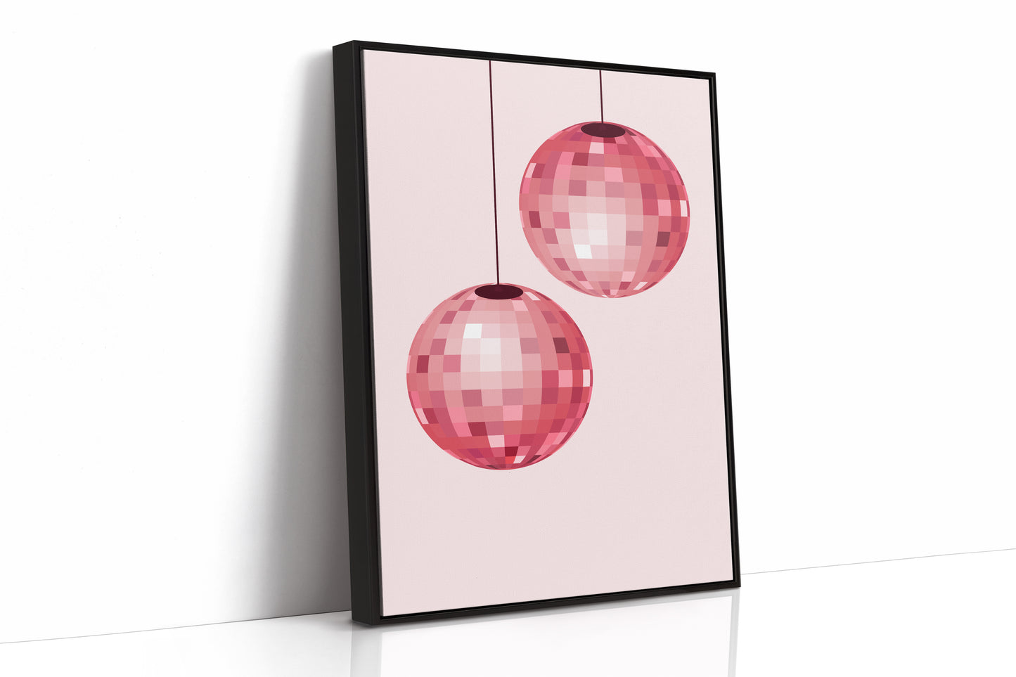 Rose Disco Spheres Catch Morning Light