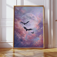 Bats Dance Beneath a Blushing Moon