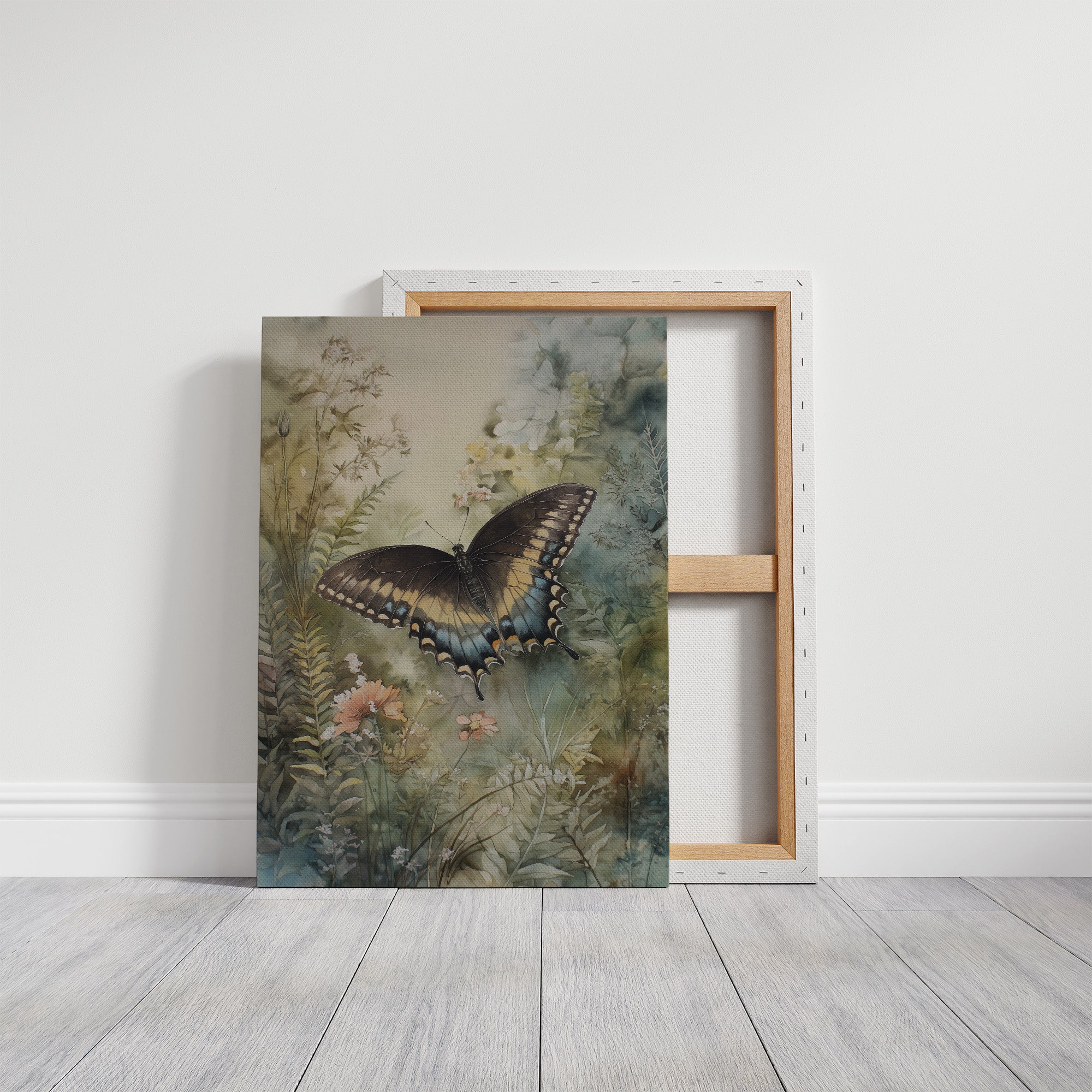 Midnight Wings Among Wild Blooms