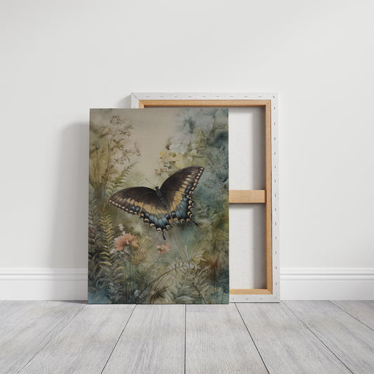 Midnight Wings Among Wild Blooms