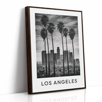 Downtown Skyline Palm Silhouettes