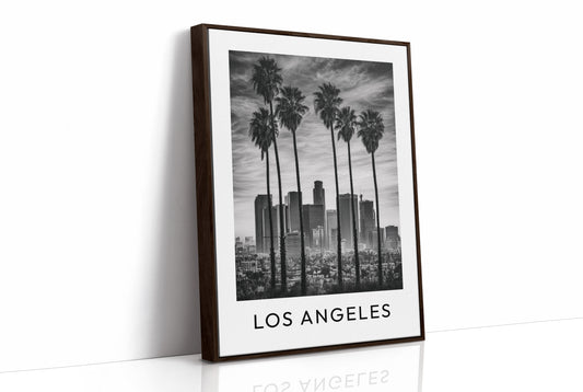 Downtown Skyline Palm Silhouettes