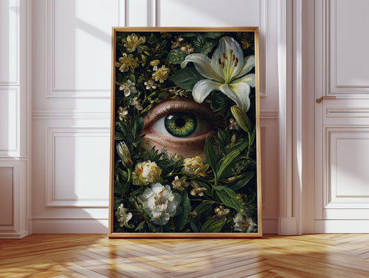 Gaze Beneath the Floral Veil