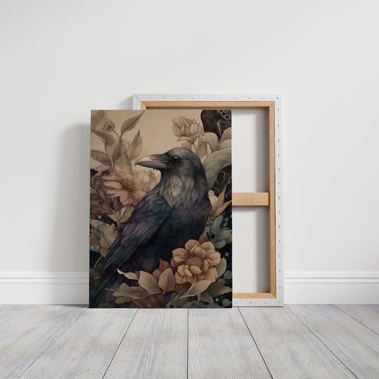 Raven Among Faded Blooms