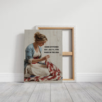 Hand-Stitched, Est. July 4, 1776