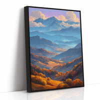 Autumn Light Cascades Through Mountains