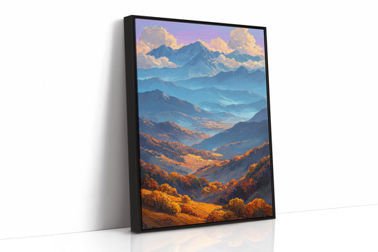 Autumn Light Cascades Through Mountains