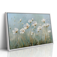 White Poppies Dance In Morning Mist