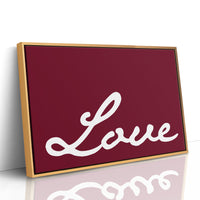 Bold Cursive Love in Burgundy