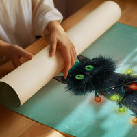 Black Cat Becomes Christmas Magic