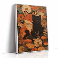 Autumn Fables Between Fox And Cat