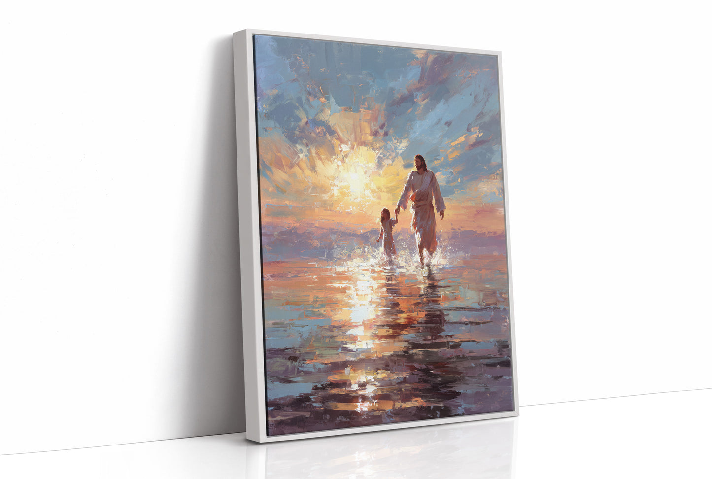 Gentle Steps Through Golden Waters