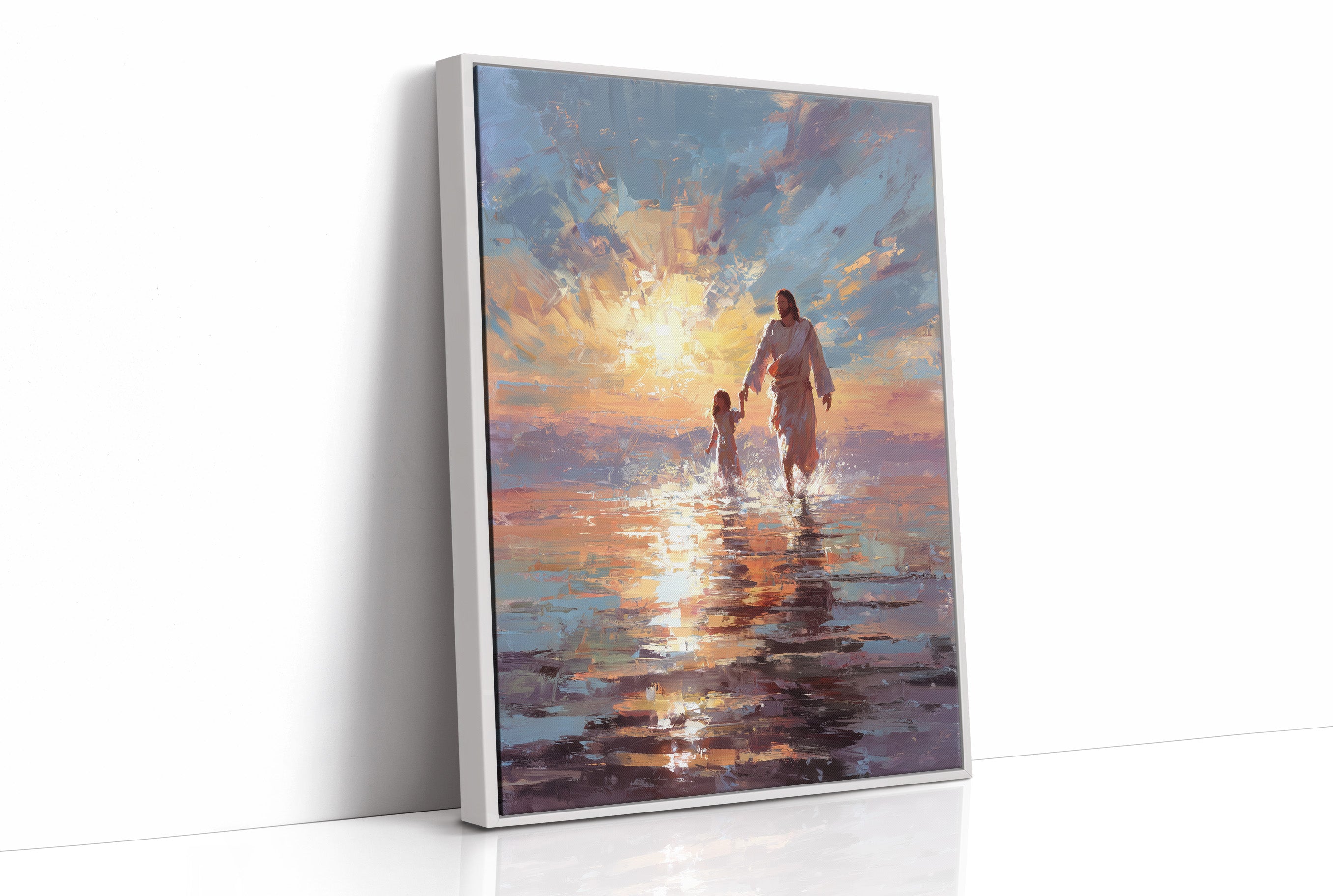 Gentle Steps Through Golden Waters