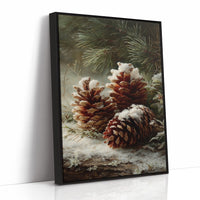 Pinecones Dusted in Snow