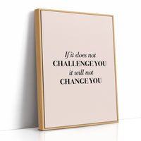 If It Does Not Challenge You It Will Not Change You