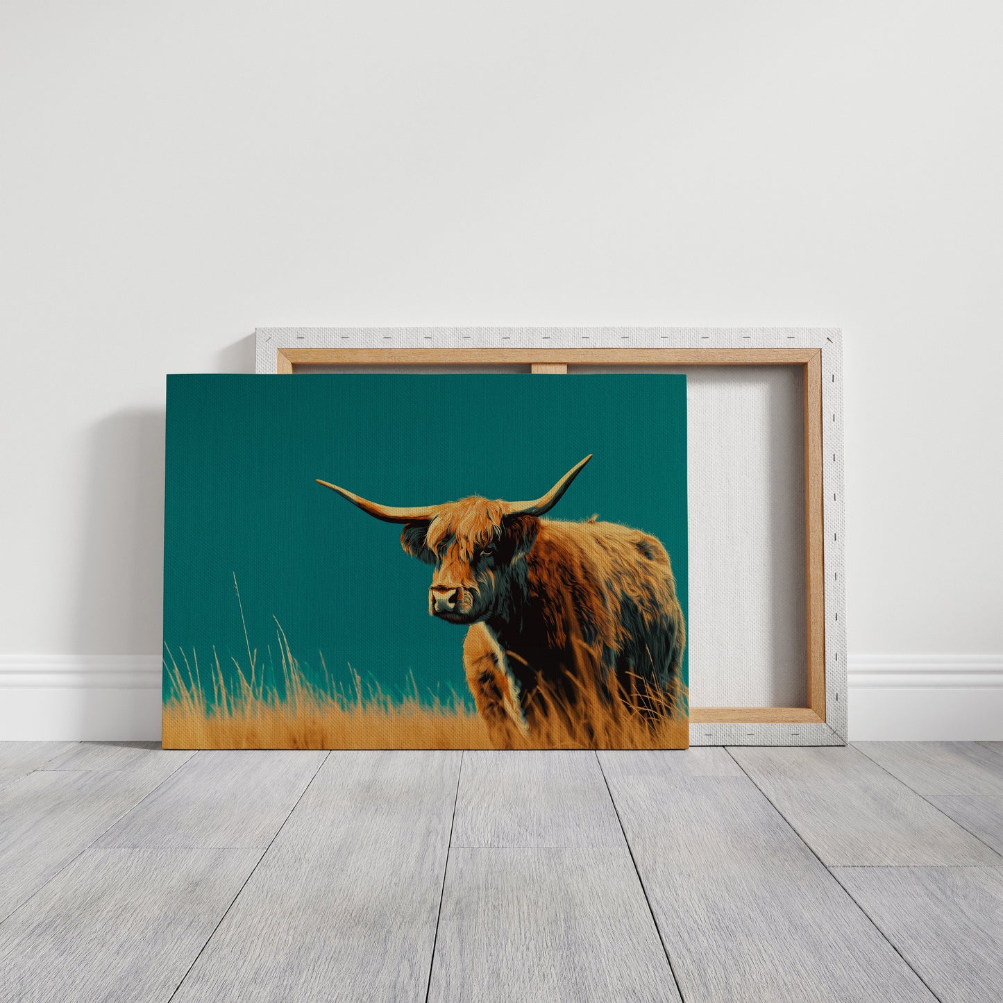 Highland Soul Against Teal Sky