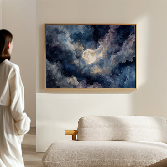 Moonlight Dances Through Storm Clouds