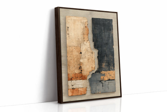 Time Carved In Rust And Navy