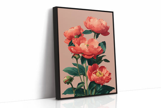 Coral Peonies in Bloom