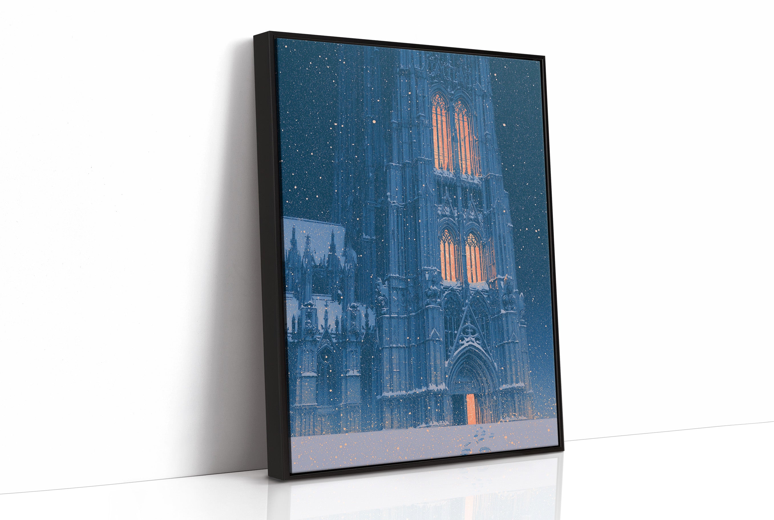 Snowfall at the Cathedral Doors
