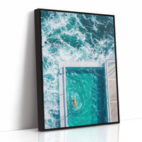 Ocean Pool Meets Morning Swimmer