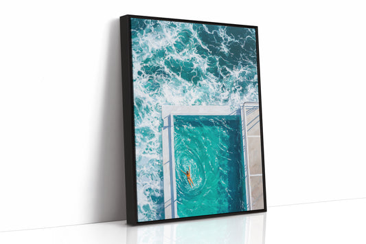 Ocean Pool Meets Morning Swimmer