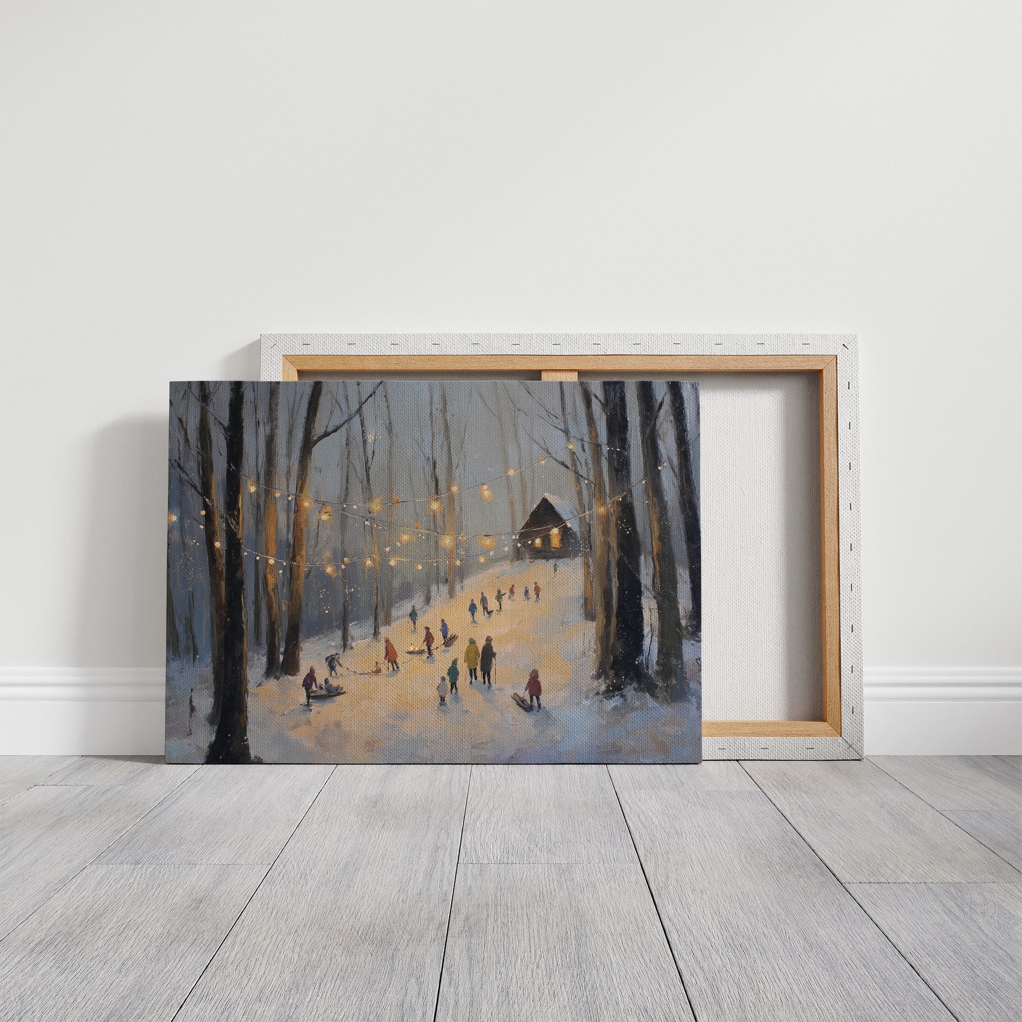 Lantern Glow in the Winter Woods