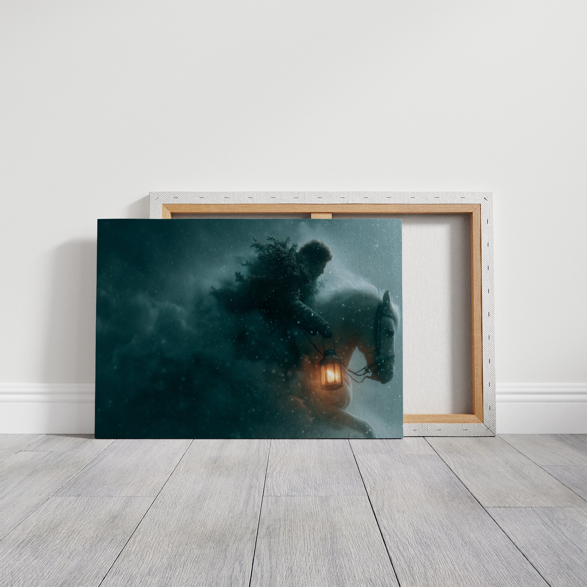 Rider With Lantern in the Snowstorm