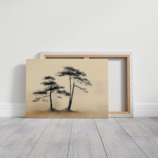 Pine Trees Dance In Morning Gold