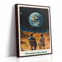 We Used to Live There – Surreal Earth from Afar, Thought-Provoking Wall Art