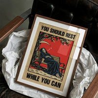 You Should Rest While You Can, Grim Reaper Wall Art