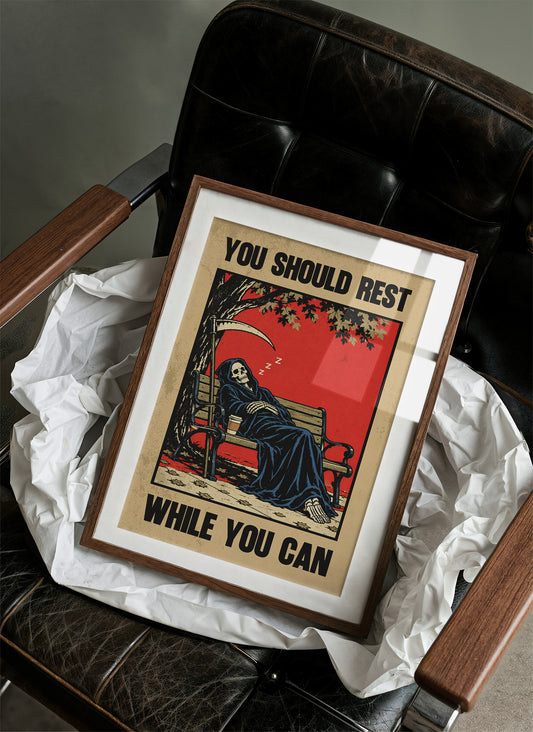 You Should Rest While You Can, Grim Reaper Wall Art
