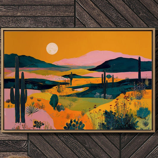 Saguaros Dance Under Honey Skies