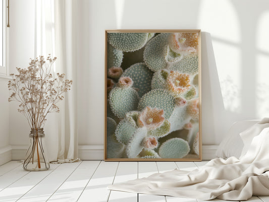 Soft Bloom on Fuzzy Desert Cactus