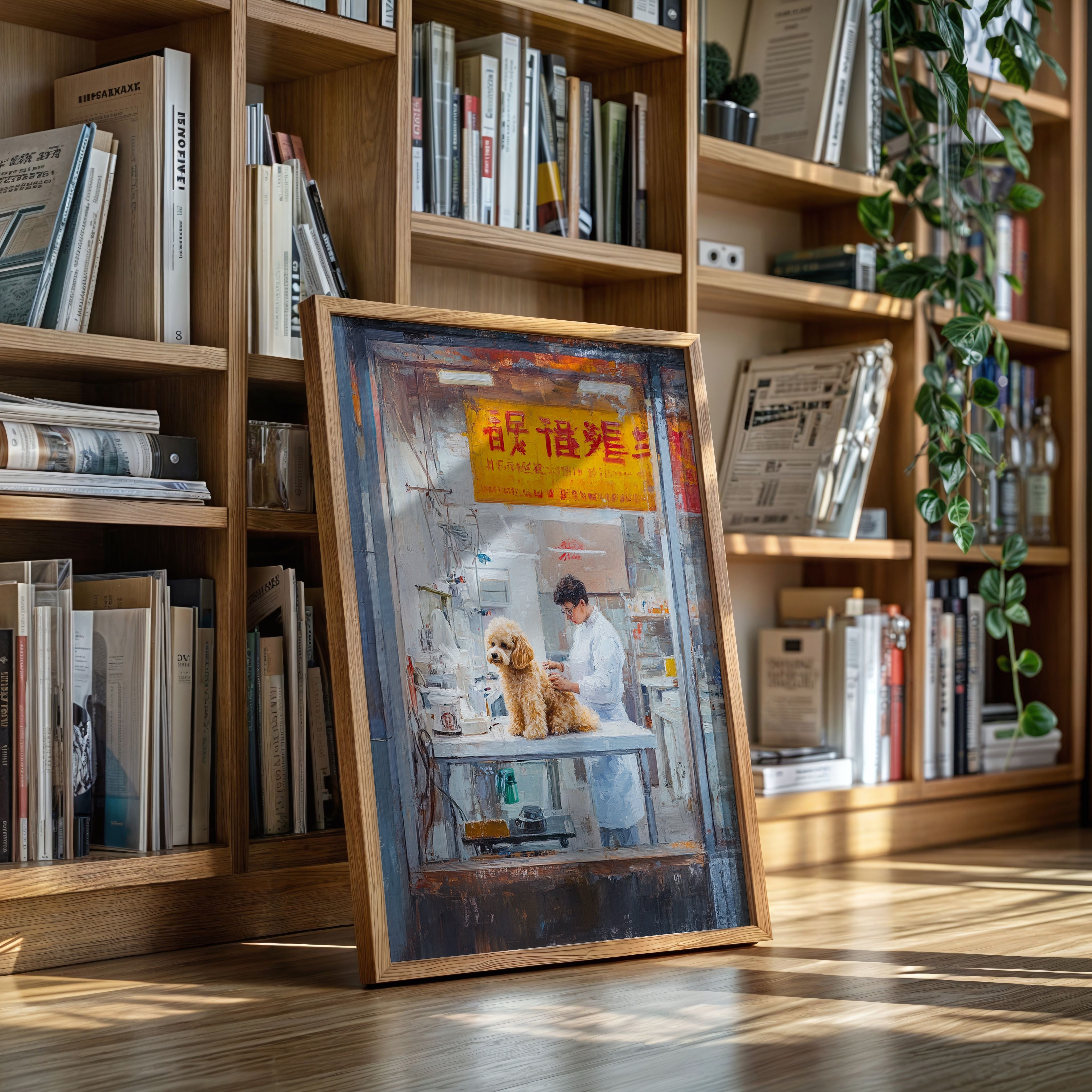 Patient Poodle At Golden Hour