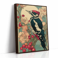 Crimson Crest Among Peach Blossoms