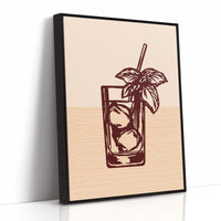 Mint Leaves Sway Above Ice