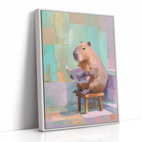Capybara Reads the Sunday Paper