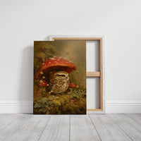 Woodland Sentinel Under Crimson Cap