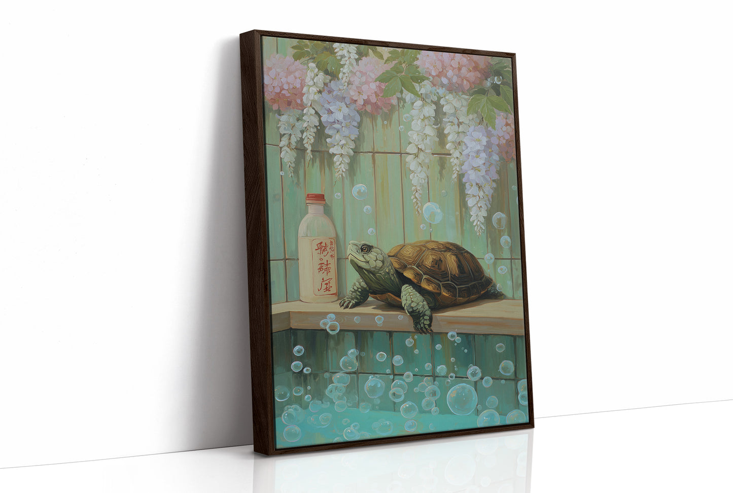 Turtle Dreams Among Wisteria Blooms